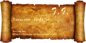 Tenczer Irén névjegykártya