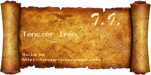 Tenczer Irén névjegykártya